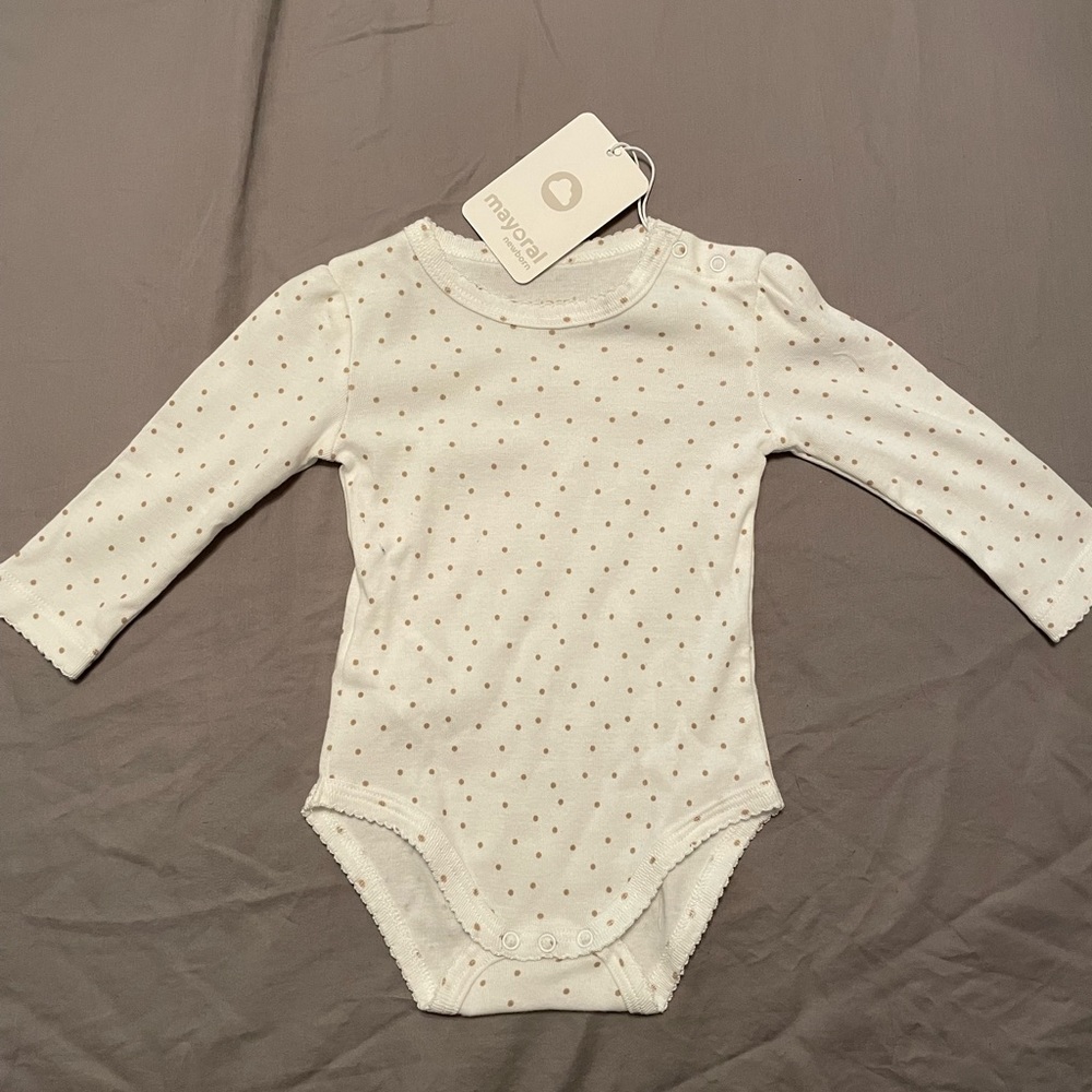 Mayoral Newborn long sleeve onesie 4-6 months